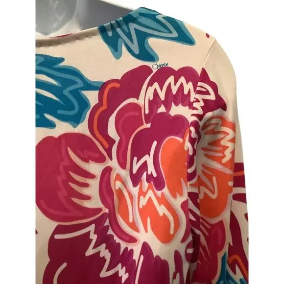 DIANE von FURSTENBERG ”KADEN” KNIT SILK FLORAL PRINT OVER THE HEAD STYLE DRESS 8 - Picture 11 of 11